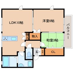 生駒駅 徒歩5分 2階の物件間取画像